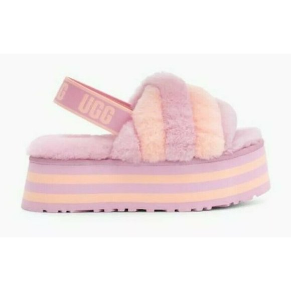 UGG Women's Disco Stripe Slippers Platform Slide Sandals 1120875 - Picture 1 of 8
